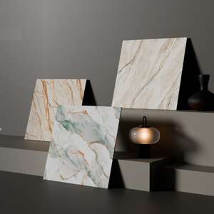 Usine Vistaar Qualité d'exportation 600x600 Brèche brillante Design Crema 60x60 Carreaux de porcelaine Carreaux de céramique en marbre bon marché - Product Image 1