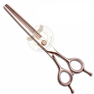 Tijeras de Peluquería Canina de Acero Inoxidable Curvadas de Alta Calidad, Portátiles, Simples y de Lujo, para Adelgazar y Desenredar el Pelo de Perros - Product Image 1