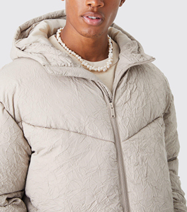 Veste matelassée pour homme, taille plus, épaisse et chaude, avec logo personnalisé, pour l'hiver - Product Image 6