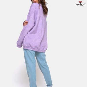 Sudadera de cuello redondo extragrande para mujer con logotipo personalizado al por mayor - 100% algodón, colores y tallas personalizables - Product Image 5