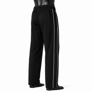 Custom <b>Men</b>’s Loose <b>Baggy</b> Sweatpants Side Stripe Drawstring Elastic Waist Straight Leg Casual Training Jogger <b>Trousers</b> Wholesale - Product Image 4