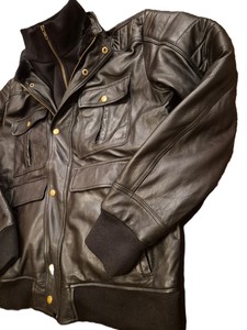 Veste en cuir de vache pour homme de haute qualité, personnalisée, matelassée, écologique, style vintage, doublure en polyester, fermeture à un bouton - Product Image 3