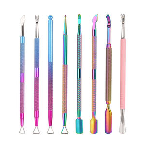 Pousse-cuticules chirurgical Ovexa à double tête réutilisable en acier inoxydable pour manucure, avec pointe affûtée pour le retrait du vernis à ongles - Product Image 2