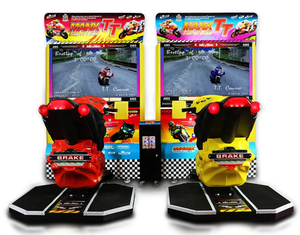 เครื่องเกมมอเตอร์ไซค์แข่ง Man X TT Super Bike 2 สำหรับ 2 ผู้เล่น แบบหยอดเหรียญ สไตล์เรโทร พร้อมตู้เกมจำลองการขับขี่ในโซนเกม - Product Image 4