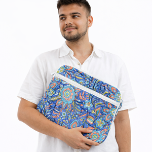 Funda de Lujo para Portátil, Acolchada, de Algodón Puro, con Múltiples Bolsillos y Cierre, Diseño Artesanal de Jaipur, Duradera - Product Image 5