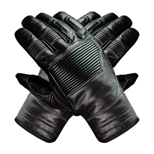 Wholesale Price Customized Leather Racing Gloves <b>Full</b> Finger Non <b>Slip</b> Panelled Design For Riding Outdoor Use - Product Image 3