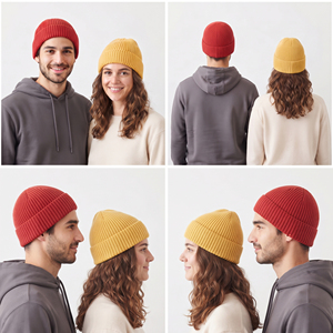หมวกบีนนี่แบบกำหนดเองสำหรับผู้ผลิต (OEM) ขายส่ง หมวกไหมพรมฤดูหนาวแบบ unisex หมวกบีนนี่ขนสัตว์อุ่นๆ หมวกบีนนี่ปักโลโก้ตามสั่ง หมวกบีนนี่ปรับขนาดได้ - Product Image 5