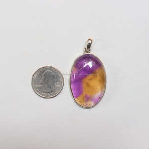 Colgante de Plata de Ley 925 sólida hecho a mano, colgante cuadrado, colgante único, para regalo, ametrino bolivianita, colgante único - Product Image 5