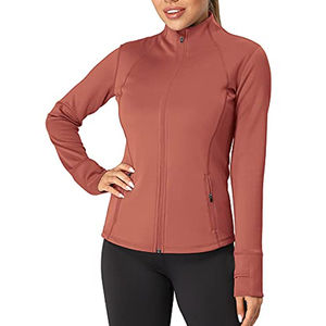 Veste de moto pour femme Power Fit, unie, automne, fermeture éclair intégrale, respirante, séchage rapide, pour entraînement, gym, course à pied, yoga, fitness - Product Image 1