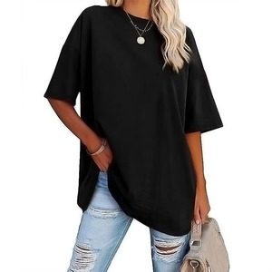 Vente en gros B2B : T-shirts d'été respirants pour femmes, 100% coton, personnalisables, style streetwear, OEM, vierges, à manches courtes, en vrac - Product Image 5