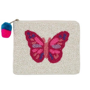 Hiba Enterprises 'Beautiful Fashion Mini Zipper Bag Lindo bordado de mariposa con cuentas hecho a mano Nuevo diseño de moda Costura - Product Image 1