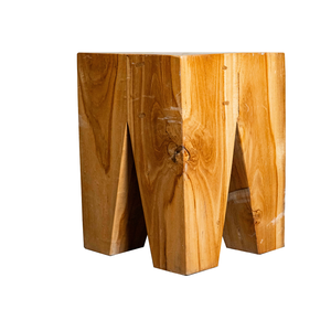 Tabouret trépied en racine de teck moderne artisanal de luxe ARTERRA pour hôtels et appartements - Product Image 2