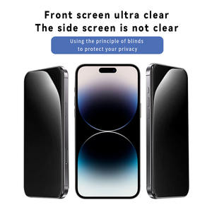 9H privasi kaca antigores pelindung layar <span class=keywords><strong>2</strong></span> pak untuk iPhone 14 15 16 17 Pro Max anti-mata-mata tahan air layar Film untuk iPhone 13 - Product Image 6
