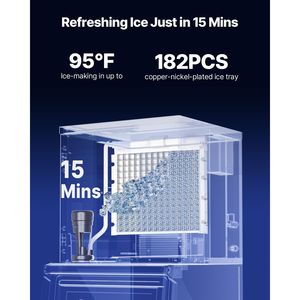 Macchina per il Ghiaccio in Acciaio Inox per Cucine Commerciali, Produzione 550 Libbre/Giorno, Autopulente, Produzione Programmabile Regolabile - Product Image 2