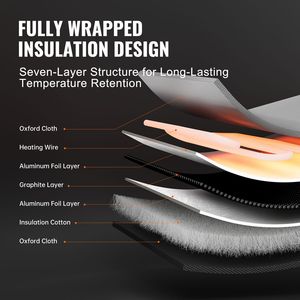 Calentador de Tambor Metálico de 1300 Vatios, Impermeable, para Barriles de 55 Galones, Banda Calefactora, Termostato Independiente Ajustable de 0 a 145 °F, Alimentación de 240V - Product Image 3