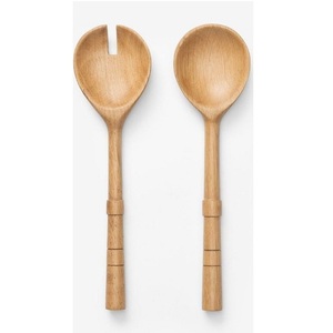 Ensemble d'ustensiles de cuisine en bois de teck naturel antiadhésif de style japonais pour servir les salades, cuillères en bois pour la cuisine, ustensiles en bois - Product Image 2