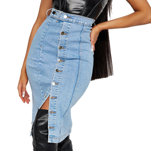 Latest Design Mini Denim <b>Skirts</b> Women High Rise <b>Wrap</b> Casual Breathable Best Quality Wholesale Price Natural Waistline - Product Image 1