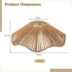 Abat-jour vintage tissé à la main pour la décoration de plafond, idéal pour les projets d'éclairage de cafés et de centres de villégiature, fabricant OEM, fournisseur exportateur - Product Image 2