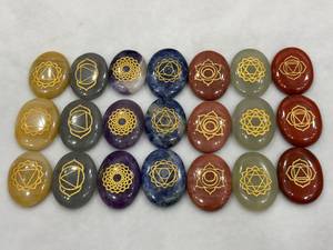 7 chakra zibu <b>set</b> Chakra Healing <b>Crystal</b> Stones <b>Set</b> Oval Gemstone Reiki Energy Balancing Handmade Polished Stones - Product Image 3