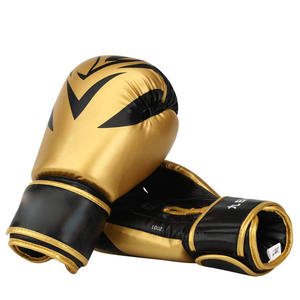 Black Red PU Leather Boxing Gloves Adult Martial Arts Gear with Adjustable <b>Velcro</b> Wrist <b>Strap</b> - Product Image 4