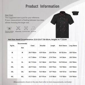 Uniforme de Chef Francés Personalizado, Chaqueta de Chef de Sarga, Absorbente de Sudor, Transpirable, de Poliéster y Algodón, para Cocina de Hotel - Product Image 6