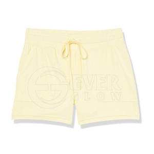 Pantalones Cortos Deportivos Casuales Transpirables para Yoga, Gimnasio, Fitness, Diseño Sólido, Cintura Media, Bolsillo Elástico, 100% Algodón - Product Image 1