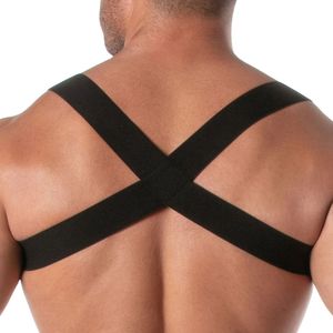 Kinky Bulldog <b>Harness</b> Black <b>Leather</b> Fetish Chest <b>Harness</b> Adjustable Fit - Product Image 4
