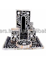 Ensemble d'accessoires de salle de bain en nacre de luxe en quatre pièces Utilisation à domicile ou à l'hôtel Modèle ZHT-MOPS-004 Inde - Product Image 6