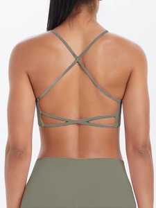 Soutien-gorge de sport élégant multi-positions sans armatures, confortable, dos nu, extensible, pour l'entraînement - Product Image 2