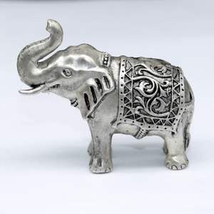 Estatua de elefante de aluminio que representa la buena suerte, la prosperidad y es perfecta para la decoración del hogar y la oficina. - Product Image 6