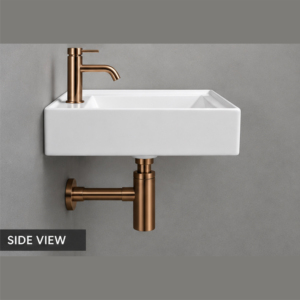 Lavabo mural rectangulaire moderne en céramique, avec robinet monotrou, capacité 12L, facile à nettoyer, écologique, pour hôpitaux et hôtels, blanc - Product Image 6