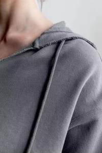 Conjunto de 2 Piezas para Mujer, Sudadera con Capucha y Pantalones Deportivos de Punto, Color Marrón Sólido, Casual, Transpirable, para Todas las Temporadas, Top Corto de Manga Larga y Pantalones Jogger - Product Image 4