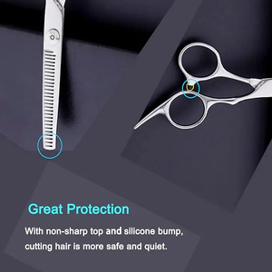 Ciseaux de barbier professionnels de qualité supérieure, en acier, à lame tranchante, avec pointe en céramique, pour salon de beauté et usage domestique, ciseaux à effiler - Product Image 3