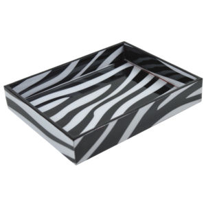 Plateau de service et décoratif design pour restaurants et hôtels, finition émaillée et imprimée, plateau en MDF - Product Image 1