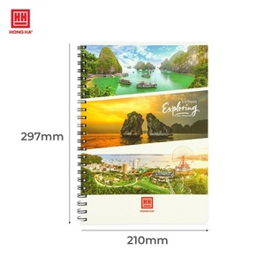Hong Ha Landscape Spiral Notepad 200 Pages Hardcover A4 Smooth <b>Paper</b> Bright 05 Books Per Pack Digital Printing Promotion Use - Product Image 3