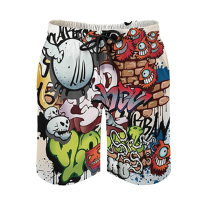 Shorts de bain pour hommes Custom SELF INDUSTRIES, 100% Polyester, 220g, légers, élastiques, taille mi-haute, à séchage rapide, anti-plis, avec devant uni - Product Image 6