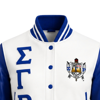 Blouson court en satin Sigma Gamma Rho pour femme, avec poignets côtelés, fermeture éclair sur le devant, style décontracté, mode sororité, streetwear, logo personnalisé, vente en gros