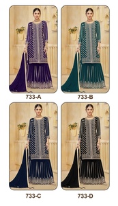Costume Anarkali brodé noir pour femmes, vêtements traditionnels indiens et pakistanais pour mariage, provenant d'un fournisseur indien - Product Image 4