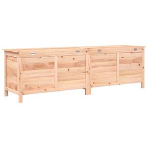 Caja de Almacenamiento Grande para Jardín, Madera de Abeto Natural Sólida - Product Image 6