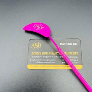 Espejo de Inspección de Pestañas en Forma de Media Luna Rosa Intenso, Espejo de Inspección en Forma de Creciente con Logotipo Personalizado, Espejo de Inspección Rosa Neón - Product Image 6