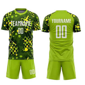 Uniforme de Fútbol Personalizable de Alta Calidad, Manga Corta, Unisex, para Adultos, Todas las Temporadas, Cuello Redondo, Impresión Digital - Product Image 1