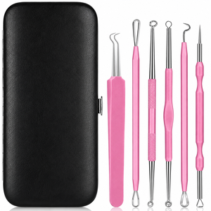 Kit de 6 outils pour l'élimination des points noirs et de l'acné du nez et du visage, extracteur de comédons, kit d'élimination des imperfections et des points blancs - Product Image 5