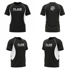 T-shirt streetwear à empiècements pour homme |   Haut de sport premium vierge à biais incurvé 100 % coton toile respirant et écologique - Product Image 1