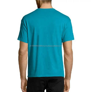 Camiseta Holgada Lisa de Algodón 100% para Hombre, Venta al por Mayor OEM, Impresión de Logotipo Personalizado, Talla Grande, Tejido de Punto con Patrón Sólido, 200 Gramos de Peso - Product Image 2