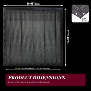19.68 "x 19.68" x 0.87 "แผ่นอลูมิเนียม CO2โต๊ะเครื่องแกะสลักเลเซอร์ไดโอดทำงานโต๊ะเครื่องตัดเลเซอร์ - Product Image 5