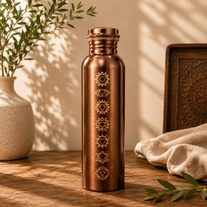 Botella de Agua de Cobre Puro con Diseño de Chakra, Estilo Bohemio, Ecológica, para Uso Doméstico, Cantidad Personalizada - Product Image 4
