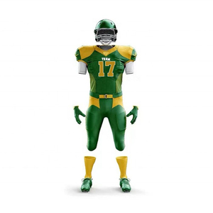 <b>Custom</b> American Football Jersey and Pants Set 100% Polyester Breathable Elastic Waist Short Sleeve - Product Image 1