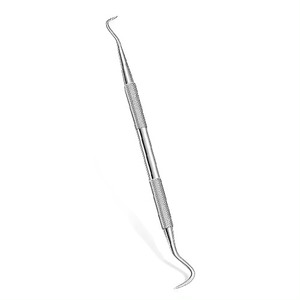 Instruments chirurgicaux dentaires professionnels manuels en acier inoxydable, kit de détartrage, outils buccaux, poignée moletée argentée, Classe I - Product Image 2