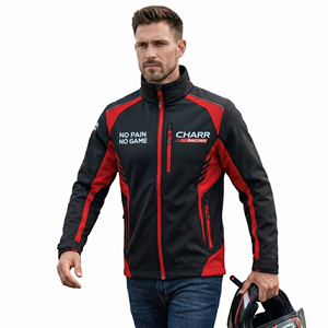 Veste Softshell de Course Haute Performance, Design Fibre de Carbone, Imperméable et Respirante, Veste Moto Personnalisable avec Logo - Product Image 2