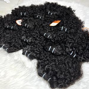 Vente en gros de mèches de cheveux bouclés birmans 100% Remy, cuticules alignées, cheveux humains vierges vietnamiens avec tissage provenant du fournisseur - Product Image 2